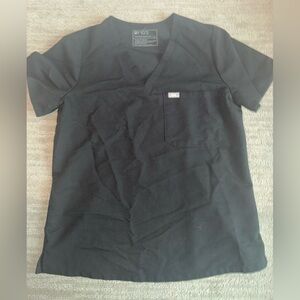 Figs Catarina One Pocket Scrub Top, Black